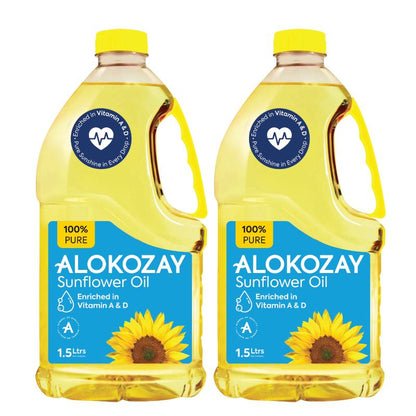 Alokozay Pure Sunflower Oil 2X1.5L