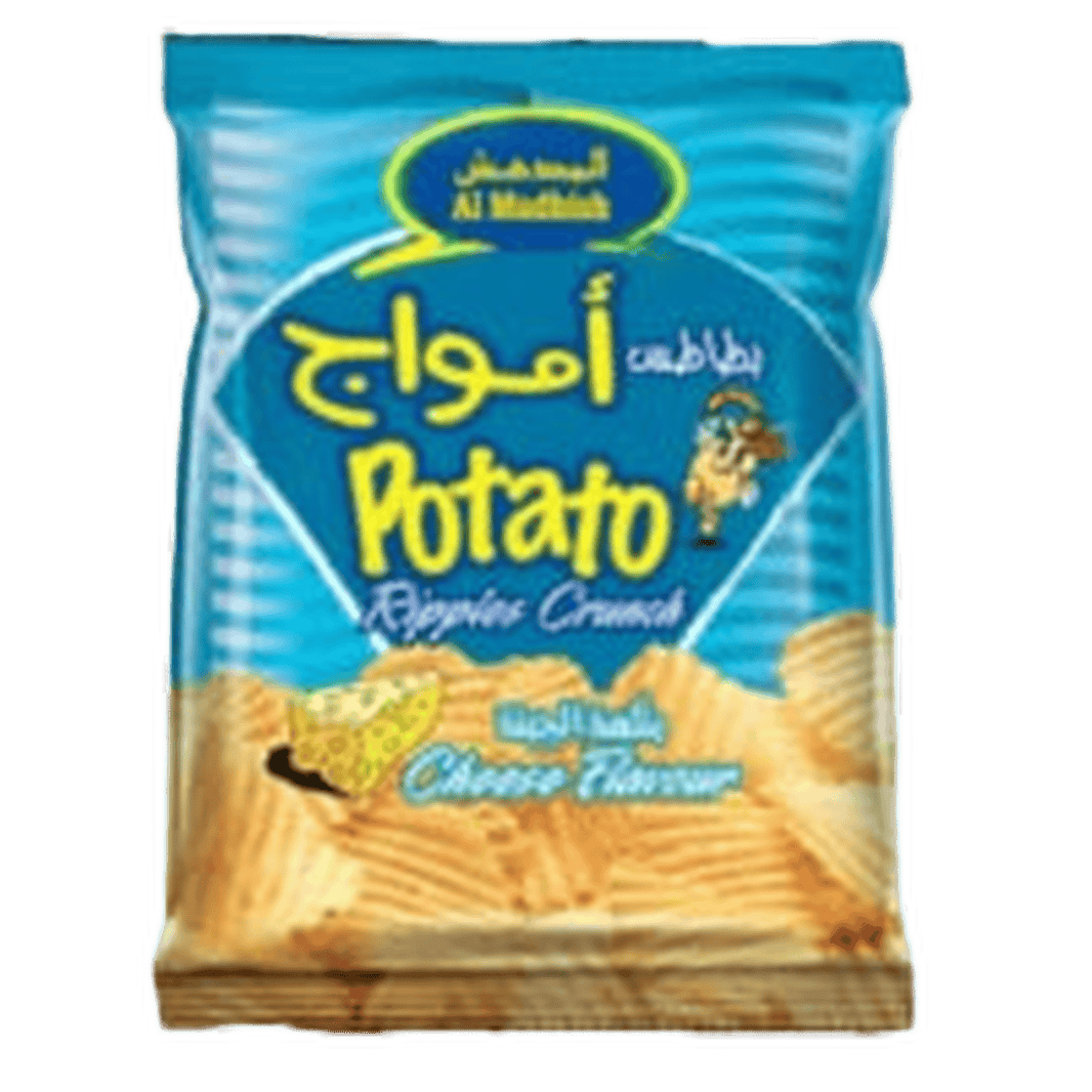 AL MUDHISH POTATO RIPPLES CRUNCH CHEESE 75gm