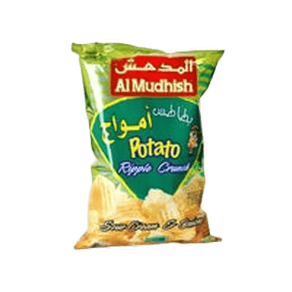 AL MUDHISH POTATO SOUR CREAM RIPPLES CRUNCH 75gm