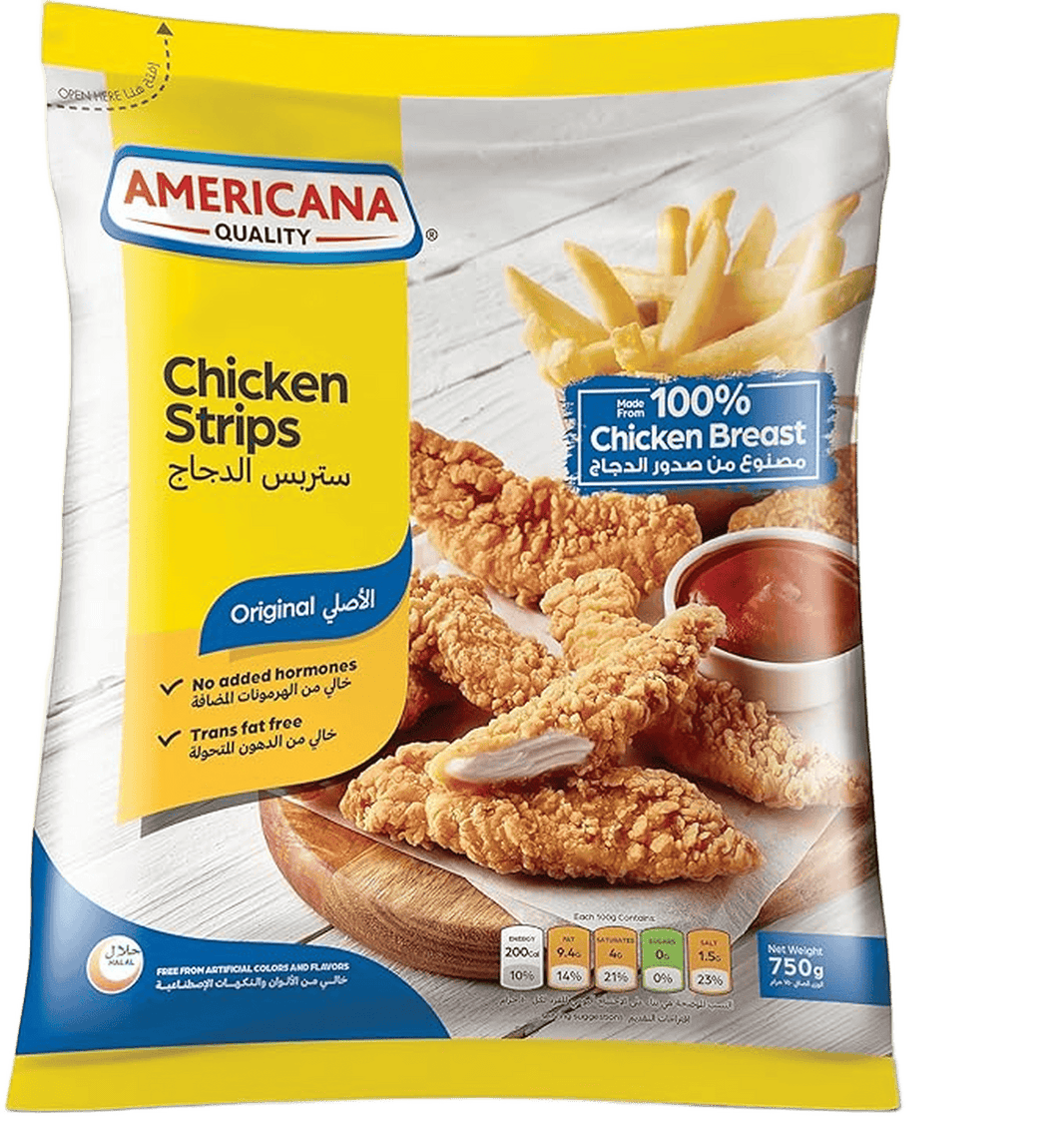 AMERICANA CHICKEN STRIPS 750gm