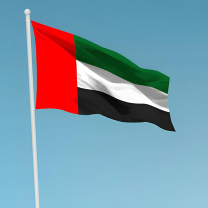 UAE National Flag Satin Material – 1.5x5m without Flagpole Ideal for Indoor & Outdoor