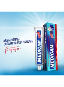 Medicam Dental Cream 70g for sensitive teeth and gum protection with fluoride formula